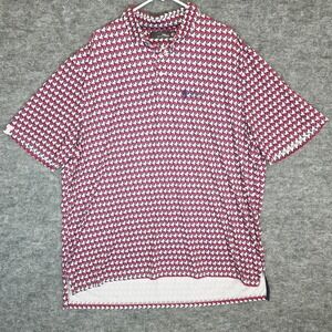RLX Ralph Lauren Polo Shirt‎ XXL Red Geo Sailboat Classic Fit Golf Performance